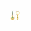 Turquoise Shell Micro Hoop Earrings