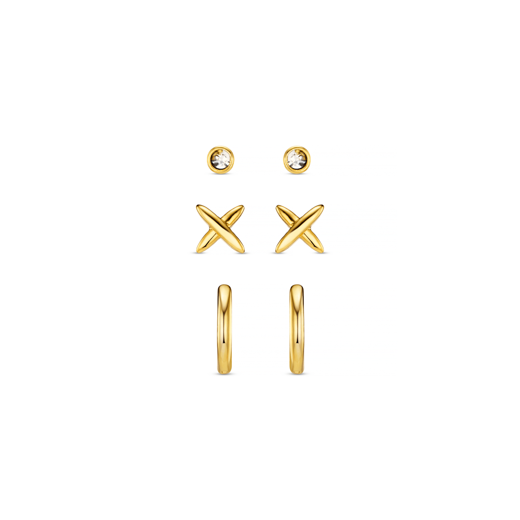 Cross & Micro Hoop Pack Ear Stacking Set